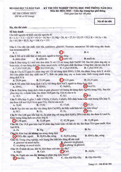 Đề thi Địa lý và Hóa học khá “dễ thở” với thí sinh